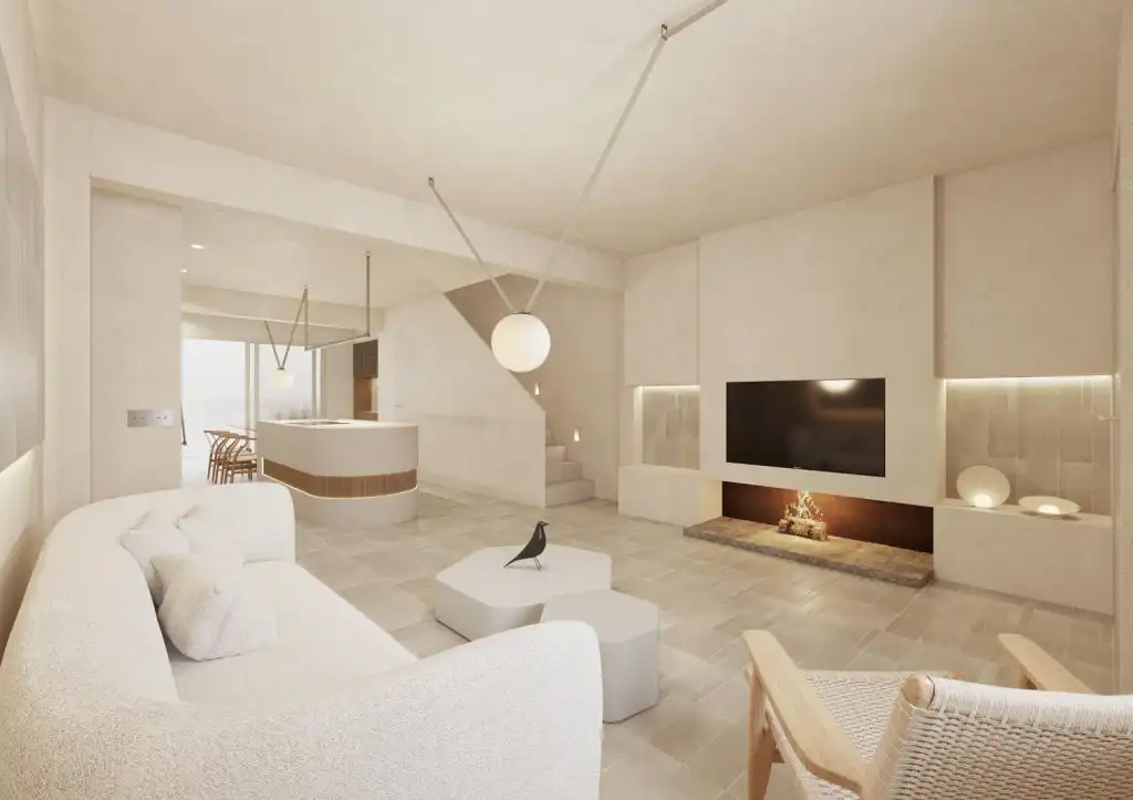Wohnzimmer von Country house zum Verkauf in Pollença mit Heizung, Terrasse und Schwimmbad