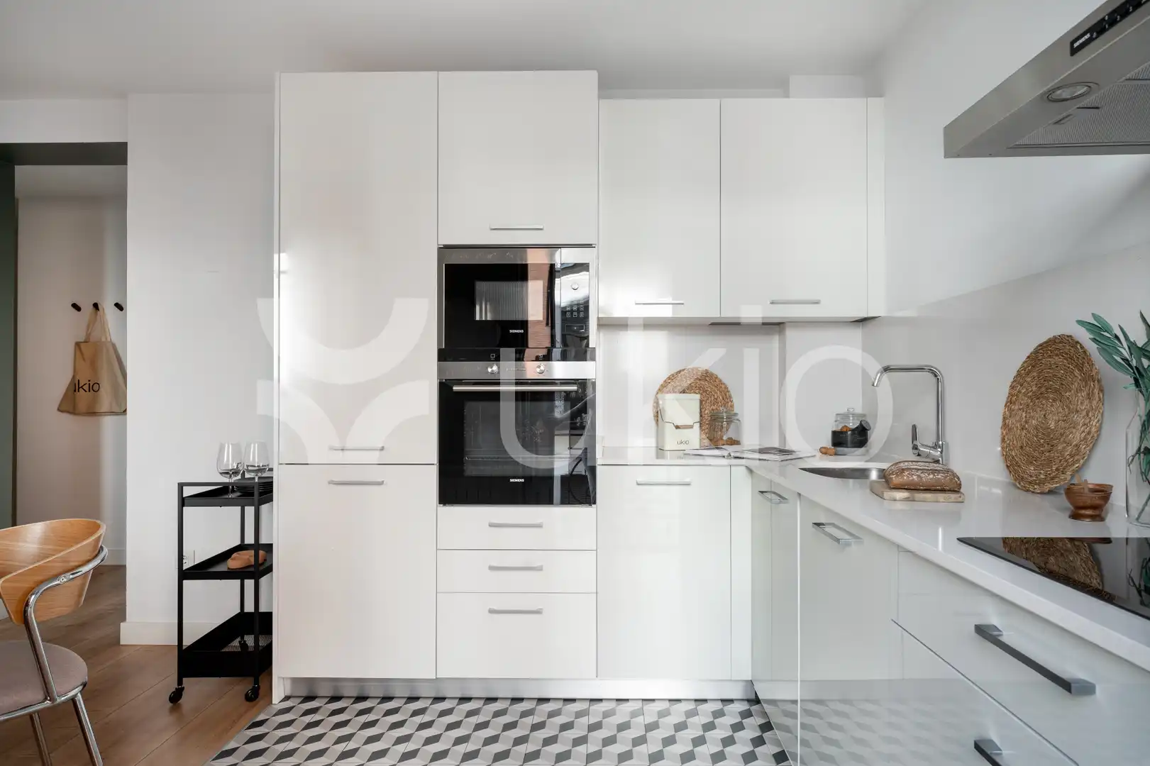 Cocina de Apartamento de alquiler en Madrid con Aire acondicionado, Calefacción y Amueblado