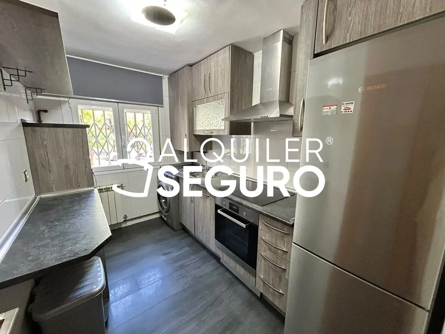 Cocina de Piso de alquiler en Madrid con Aire acondicionado, Calefacción y Amueblado