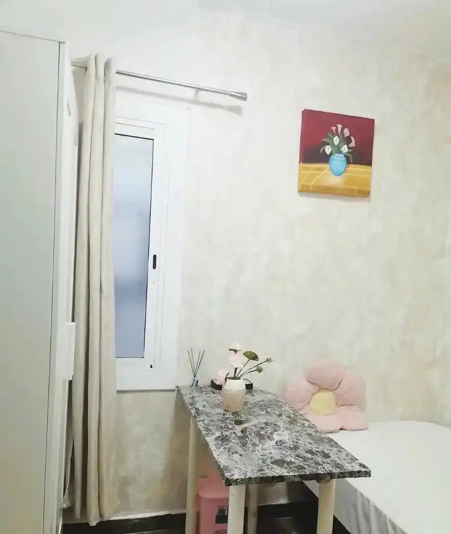 Bedroom of Flat for rent in Badalona  with Private garden, Parquet flooring and Storage room