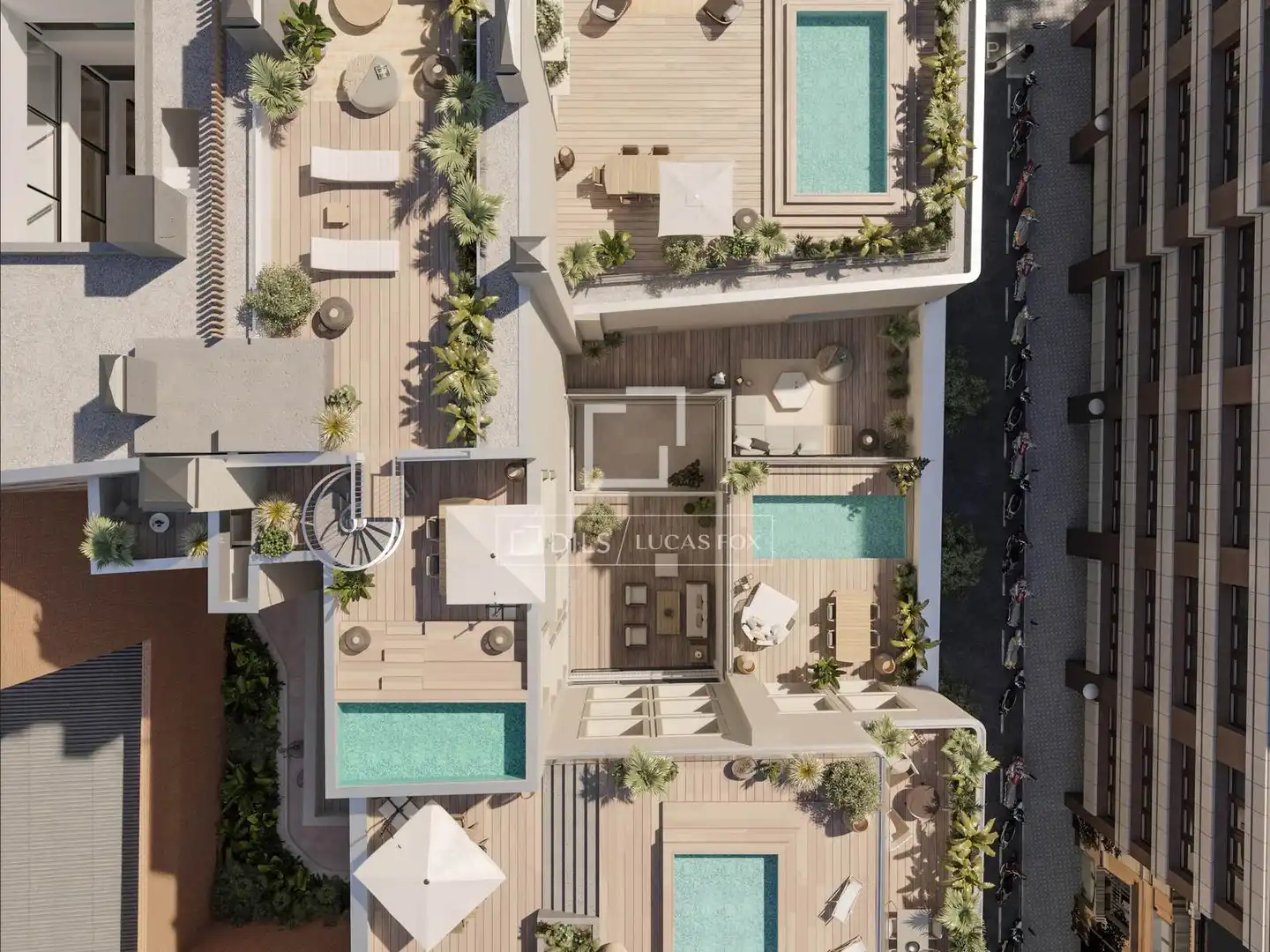 Terrasse von Wohnung zum Verkauf in Barcelona mit Klimaanlage, Terrasse und Schwimmbad
