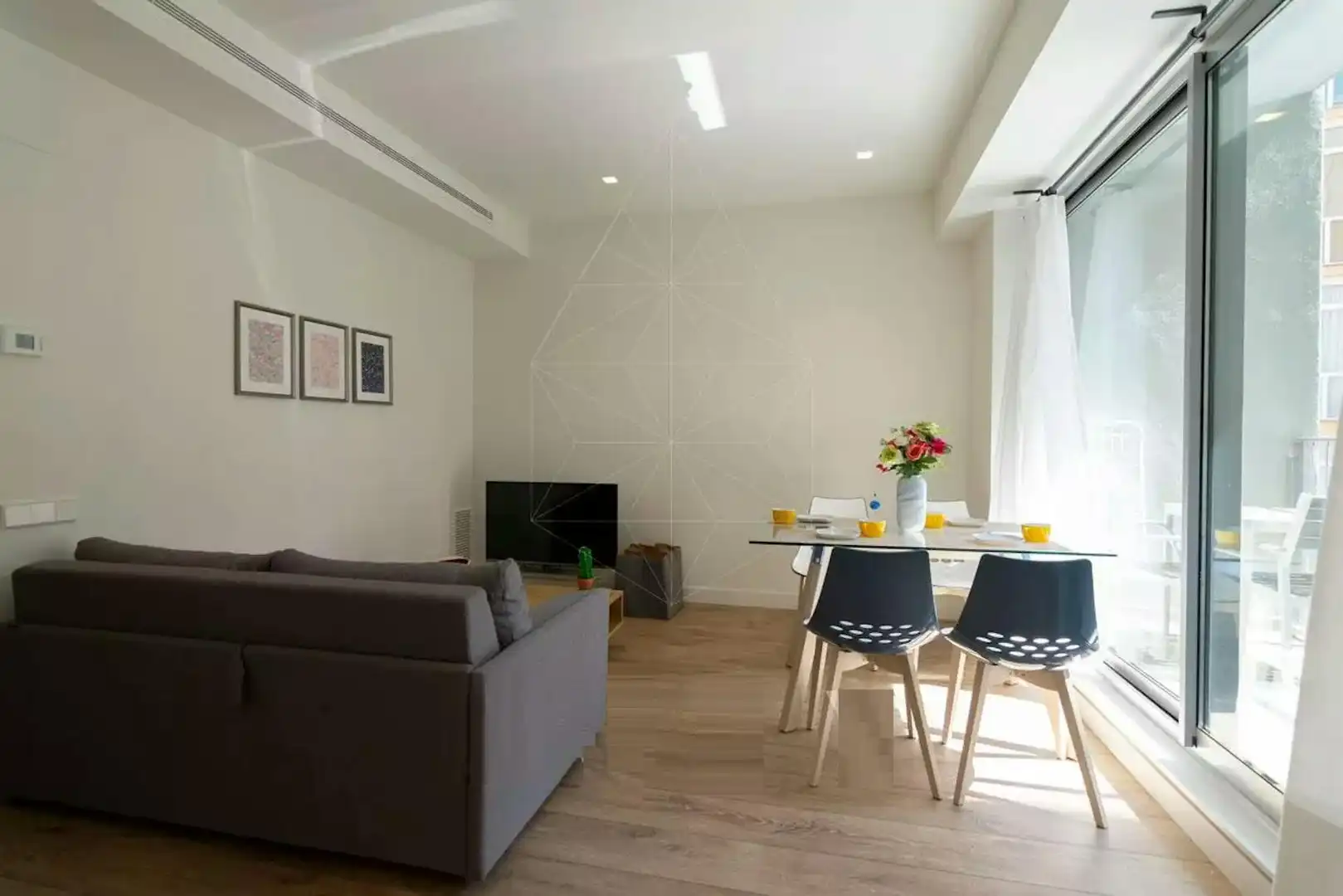 Living room of Flat for rent in Barcelona  with Air Conditioner, Furnished and Washing machine