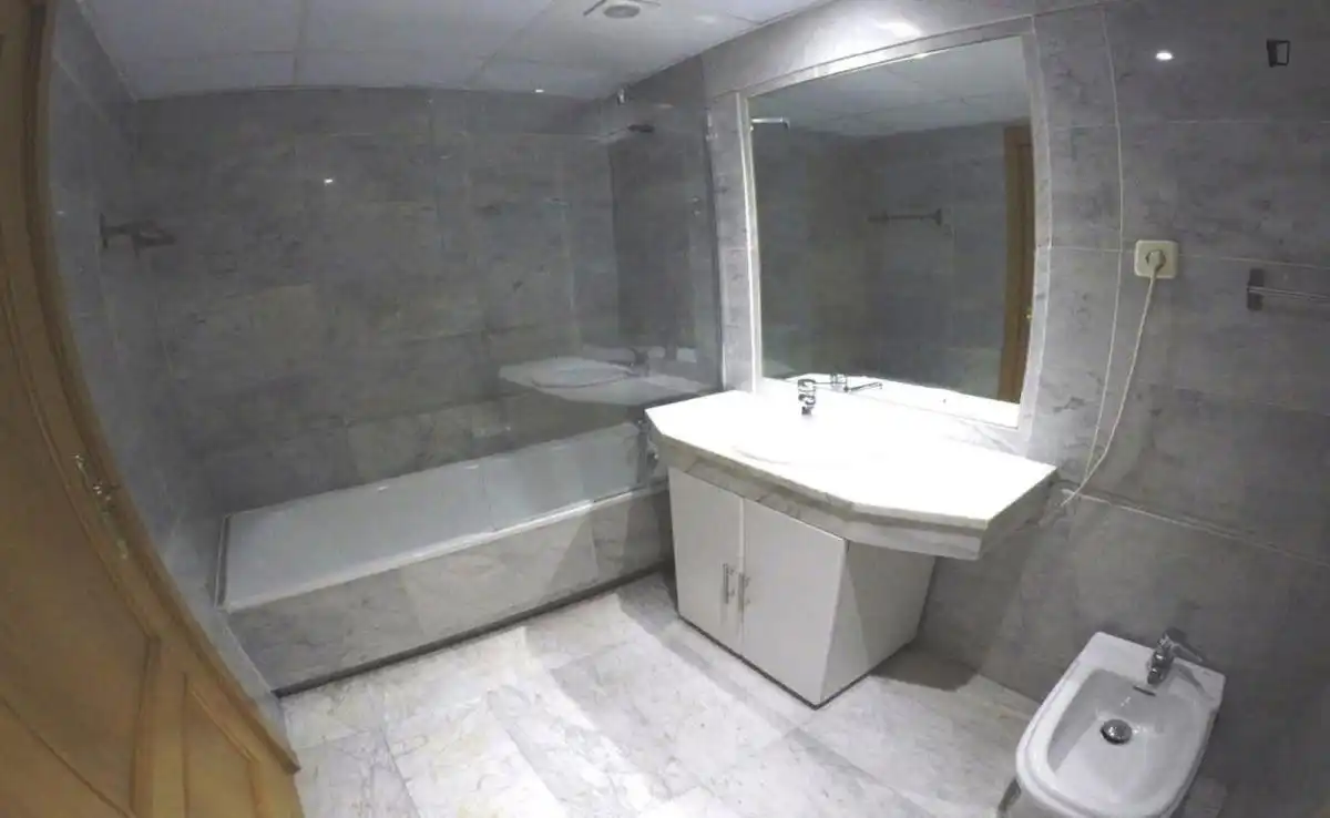 Bathroom of Study for rent in Madrid  with Furnished, Washing machine and Internet