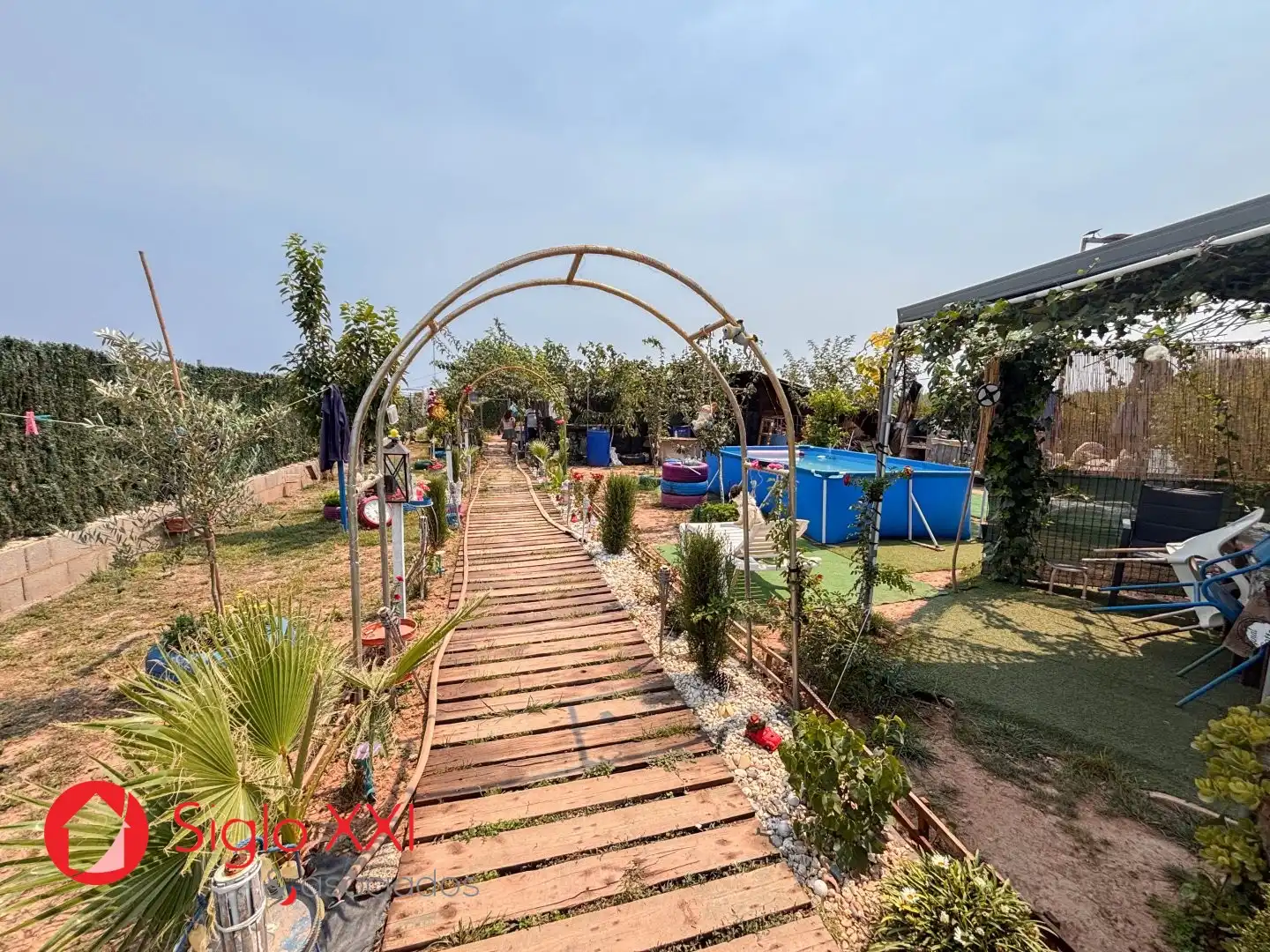 Terrasse von Country house zum Verkauf in Almazora / Almassora mit Heizung, Privatgarten und Möbliert