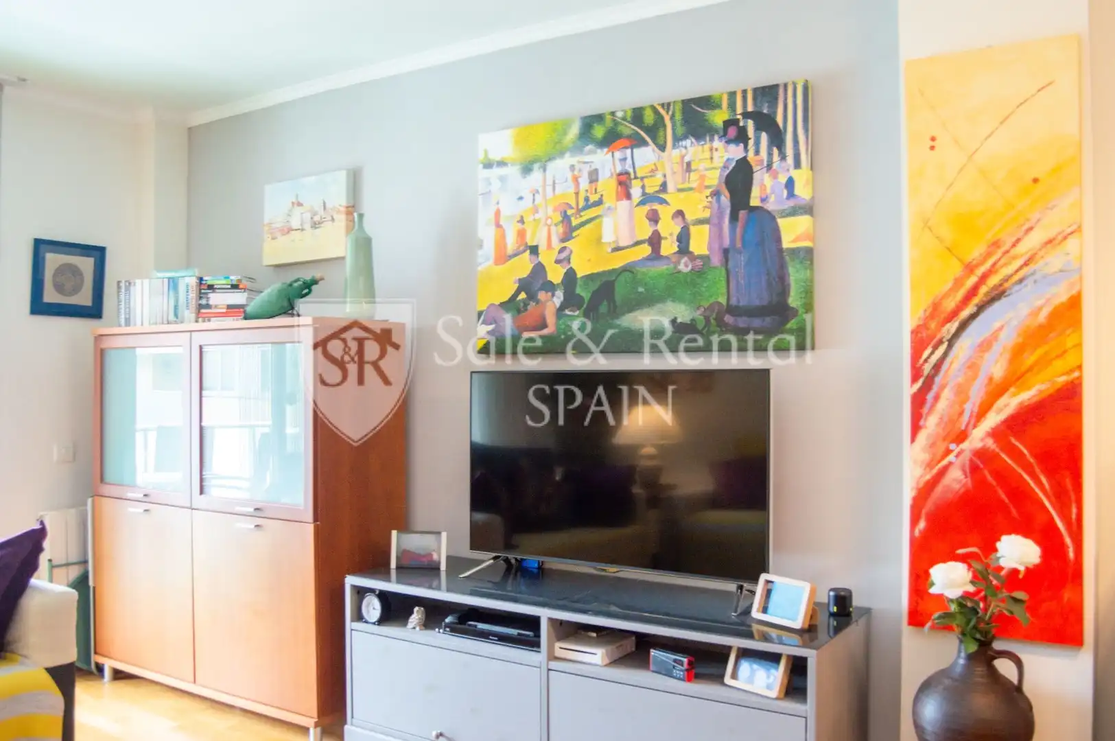 Wohnzimmer von Wohnung zum Verkauf in Tossa de Mar mit Klimaanlage, Heizung und Terrasse