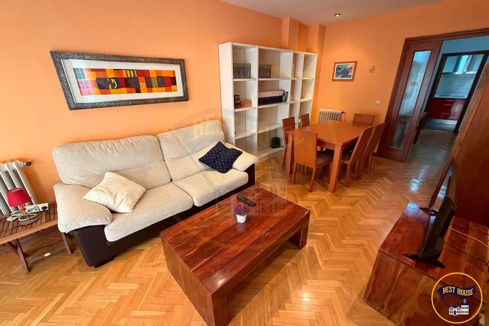 Living room of Flat for rent in Cuenca  with Heating, Furnished and Balcony