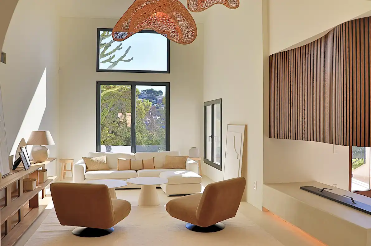 Sala d'estar de Casa o xalet en venda en Calvià amb Aire condicionat, Calefacció i Jardí privat