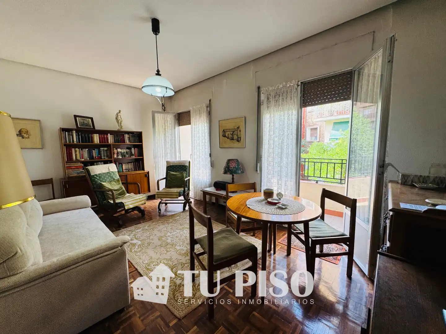 Wohnzimmer von Wohnung zur Miete in Madrid mit Heizung, Terrasse und Möbliert