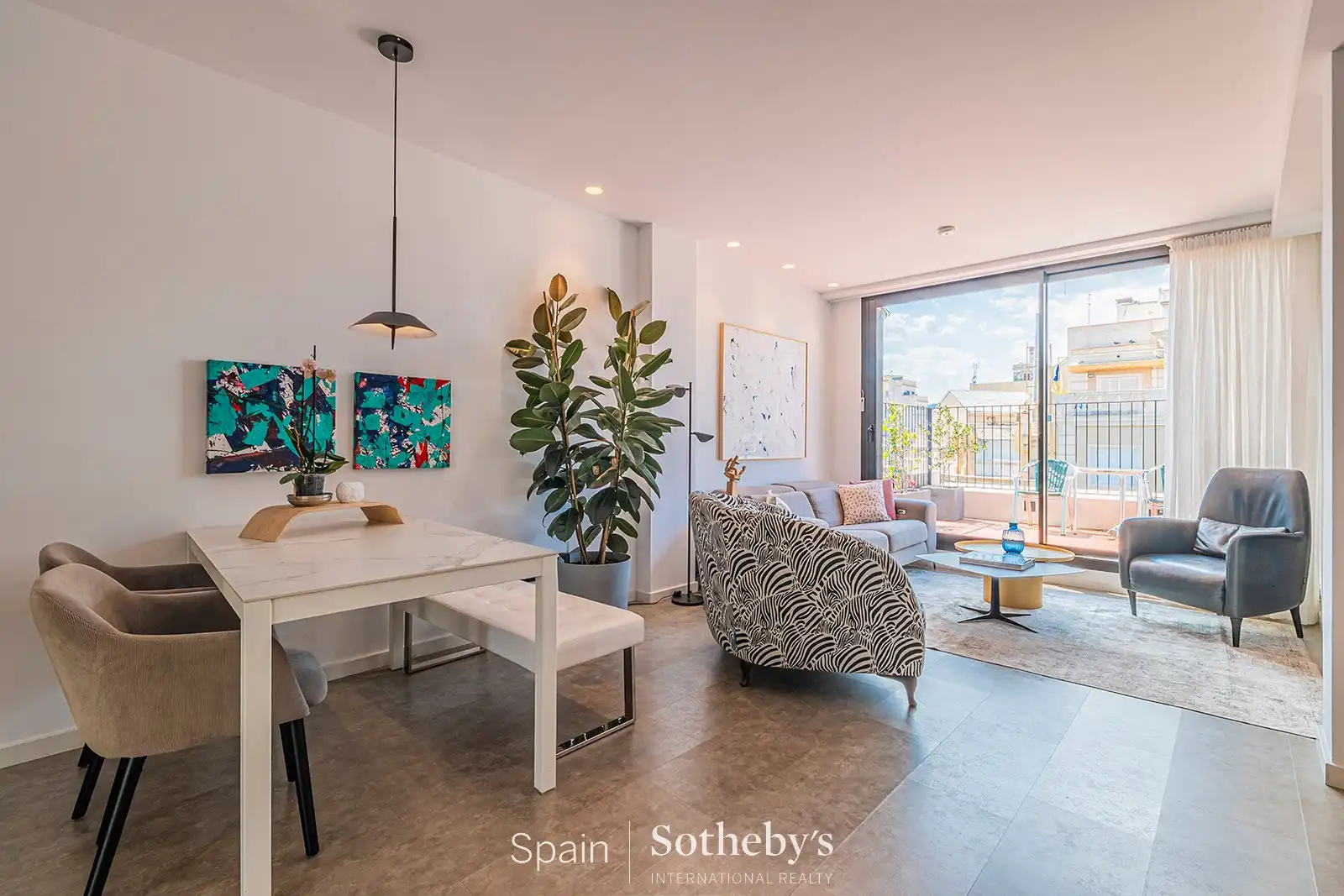 Sala d'estar de Àtic en venda en Barcelona amb Aire condicionat, Calefacció i Terrassa