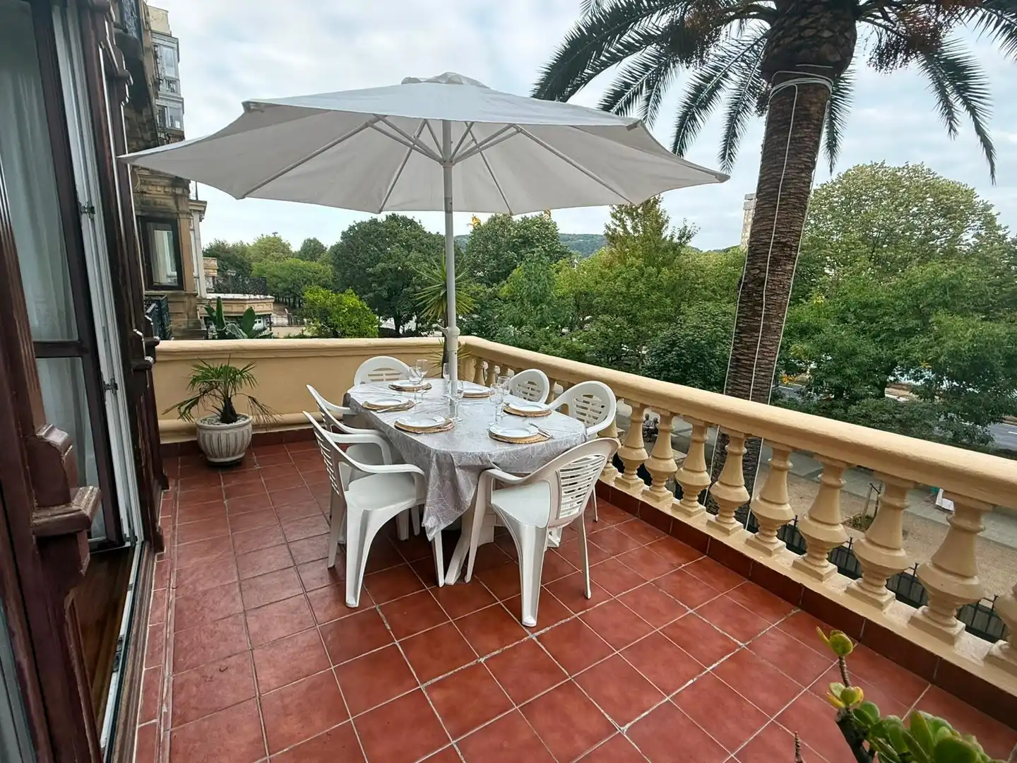 Terrasse von Wohnung zur Miete in Donostia - San Sebastián  mit Heizung, Möbliert und Balkon