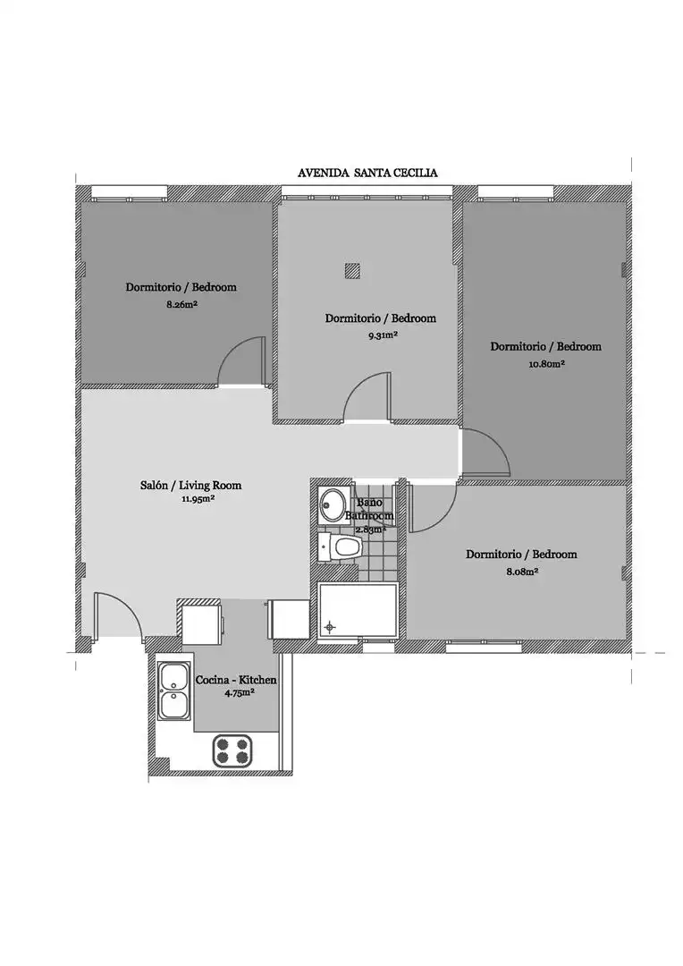 Room in Avenida Santa Cecilia, 9, Triana Oeste Room in Avenida Santa Cecilia, 9, Triana Oeste