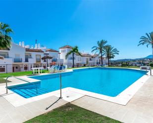 Exterior view of Single-family semi-detached for sale in Marbella  with Air Conditioner, Terrace and Swimming Pool