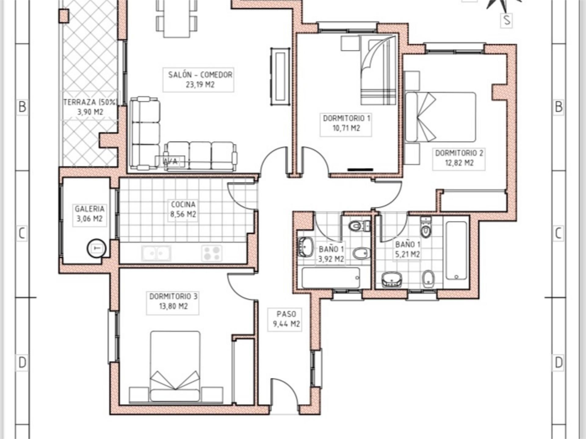 Flat for sale in Bigastro  with Air Conditioner, Terrace and Balcony
