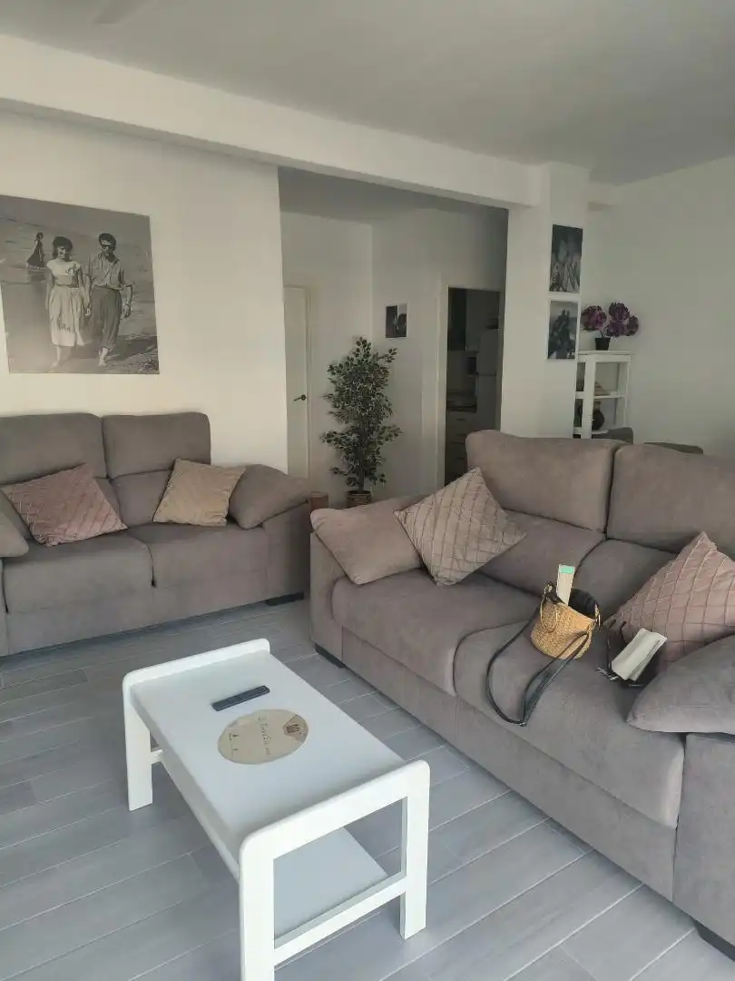 Piso de alquiler en Calle Huesca, 20, Gran Playa Sala de estar de Piso de alquiler en Santa Pola con Aire acondicionado, Calefacción y Jardín privado