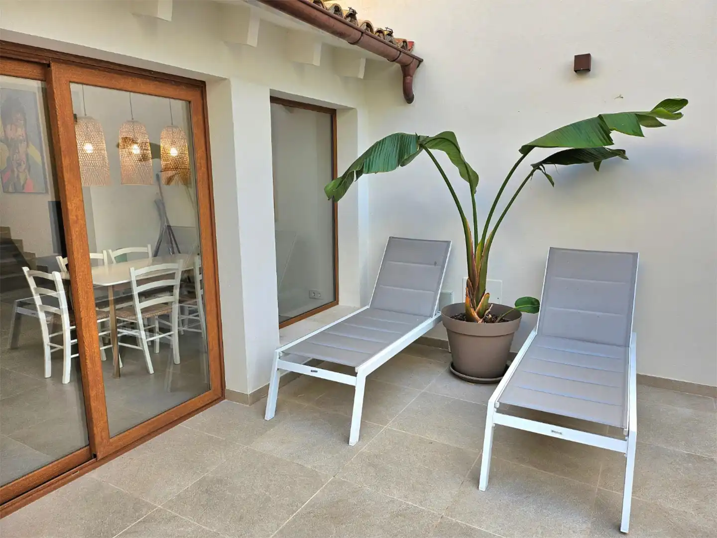 Terrasse von Einfamilien-Reihenhaus zum Verkauf in Ses Salines mit Klimaanlage und Terrasse