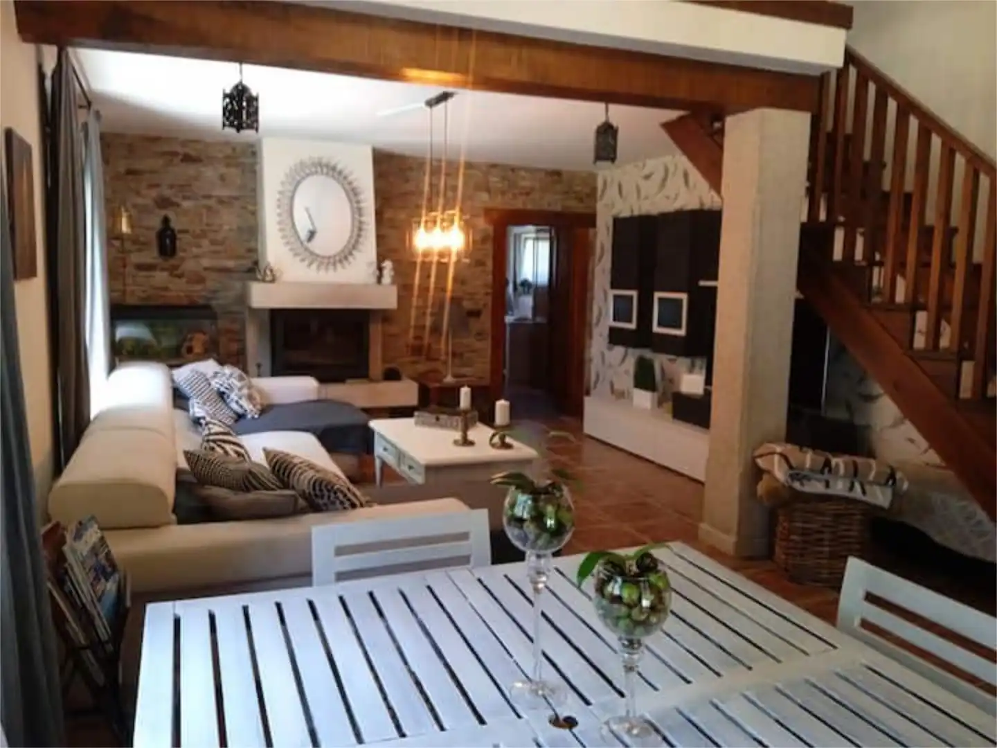 Living room of Houses for sale in Abegondo  with Terrace and Balcony