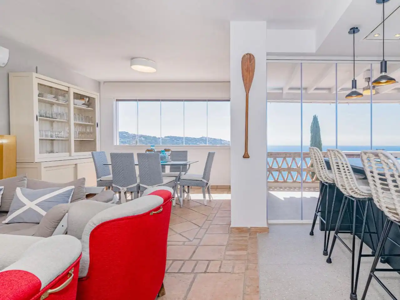 Dining room of Flat for sale in Almuñécar  with Air Conditioner, Terrace and Swimming Pool
