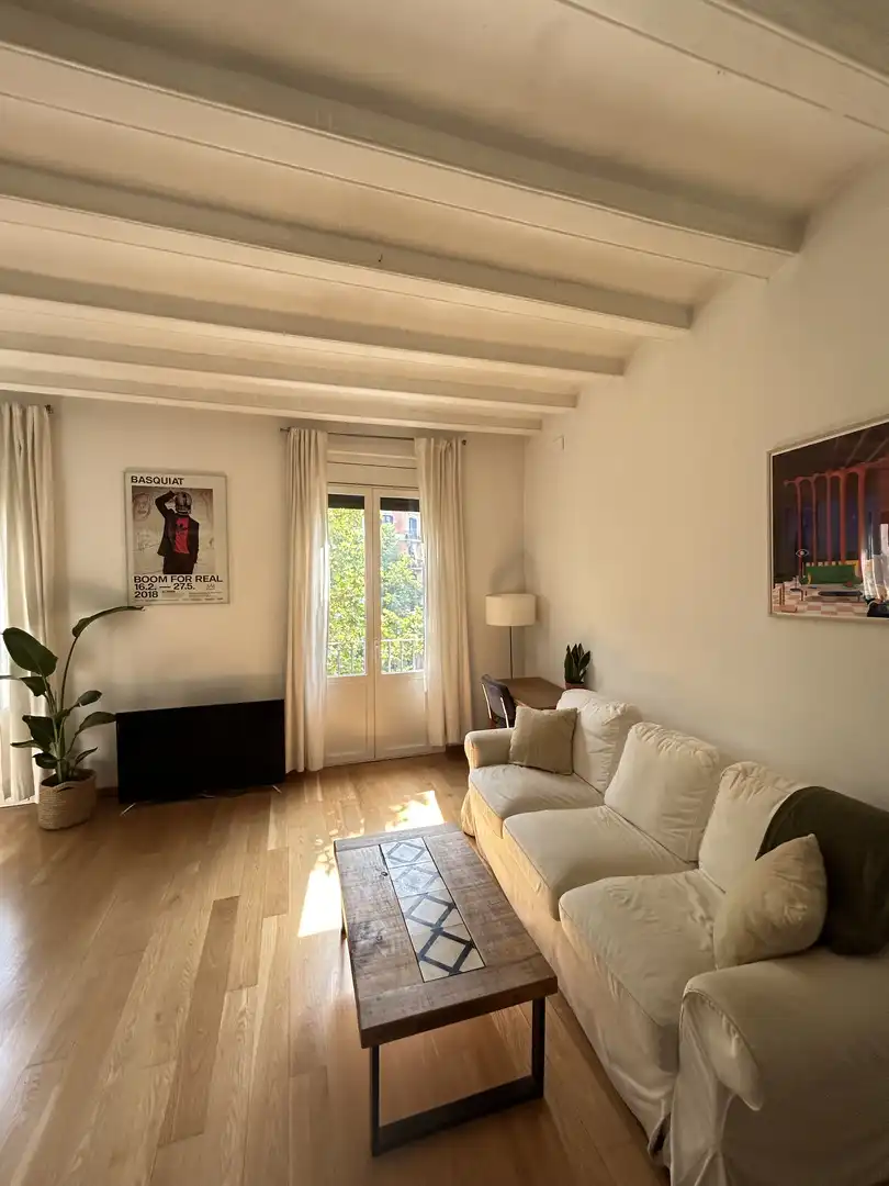Living room of Flat for sale in  Barcelona Capital  with Air Conditioner and Balcony