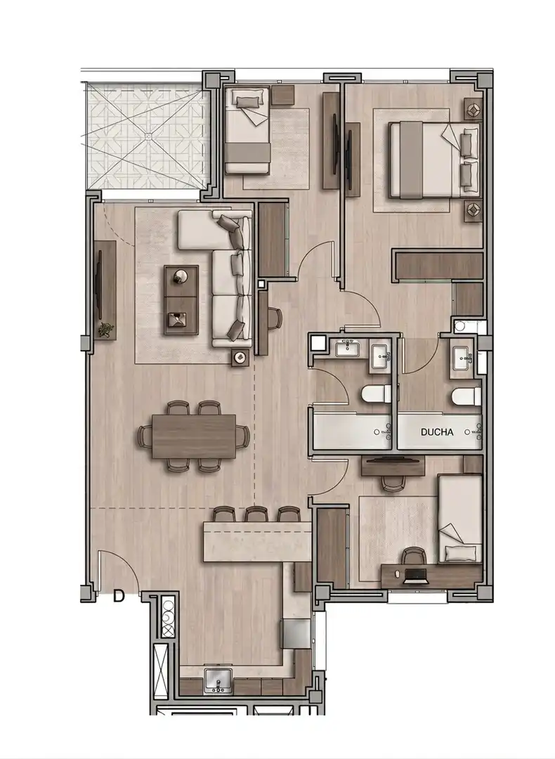 Flat for sale in Camino Ds-Largalos, 4, Caballero Bonald - San José Obrero - Guadalcacín Flat for sale in Jerez de la Frontera with Air Conditioner, Heating and Private garden