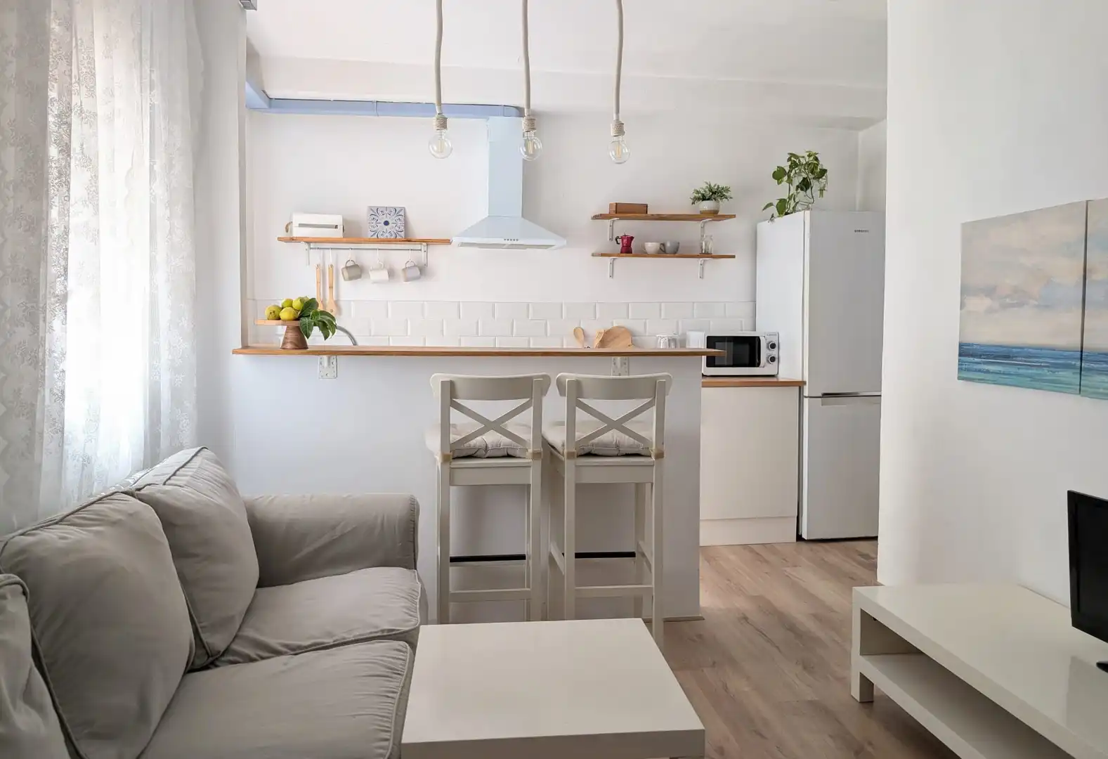 Flat for rent in Calle Peligros, 49, San Antón Kitchen of Flat for rent in Alicante / Alacant with Parquet flooring, Furnished and Balcony