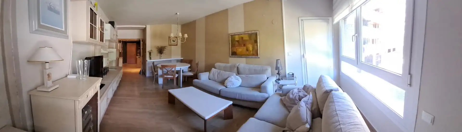 Sala de estar de Piso de alquiler en Zaragoza con Calefacción, Jardín privado y Amueblado