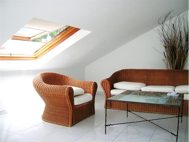 Living room of Attic to rent in Poio  with Parquet flooring, Terrace and Furnished