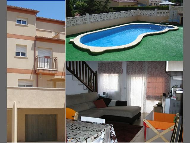 Exterior view of Single-family semi-detached for sale in La Pobla de Montornès    with Air Conditioner, Terrace and Balcony