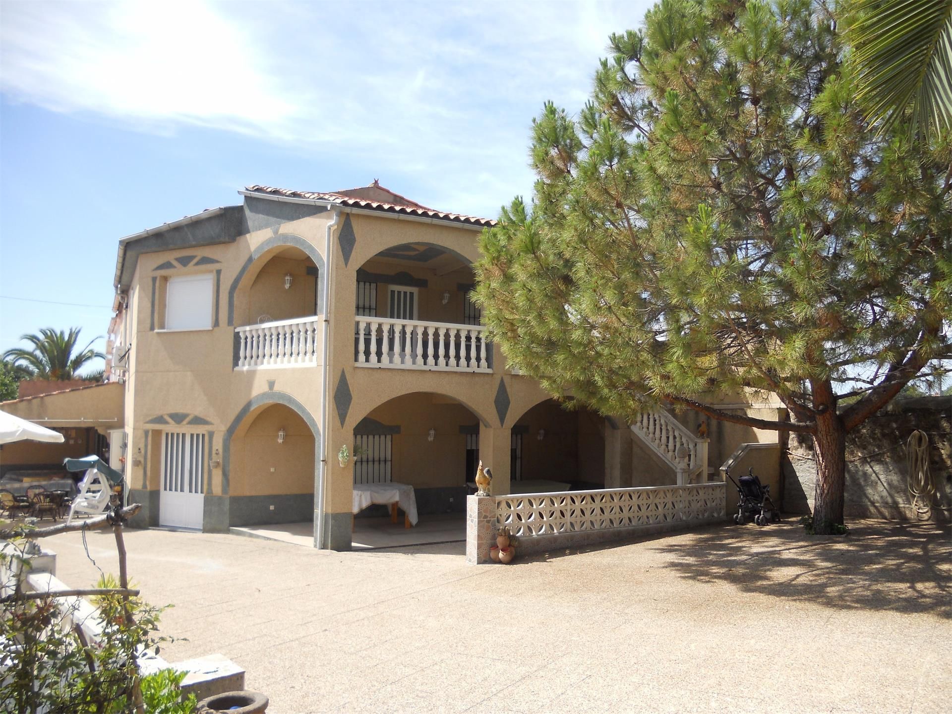 Exterior view of House or chalet for sale in Herguijuela  with Air Conditioner, Private garden and Terrace