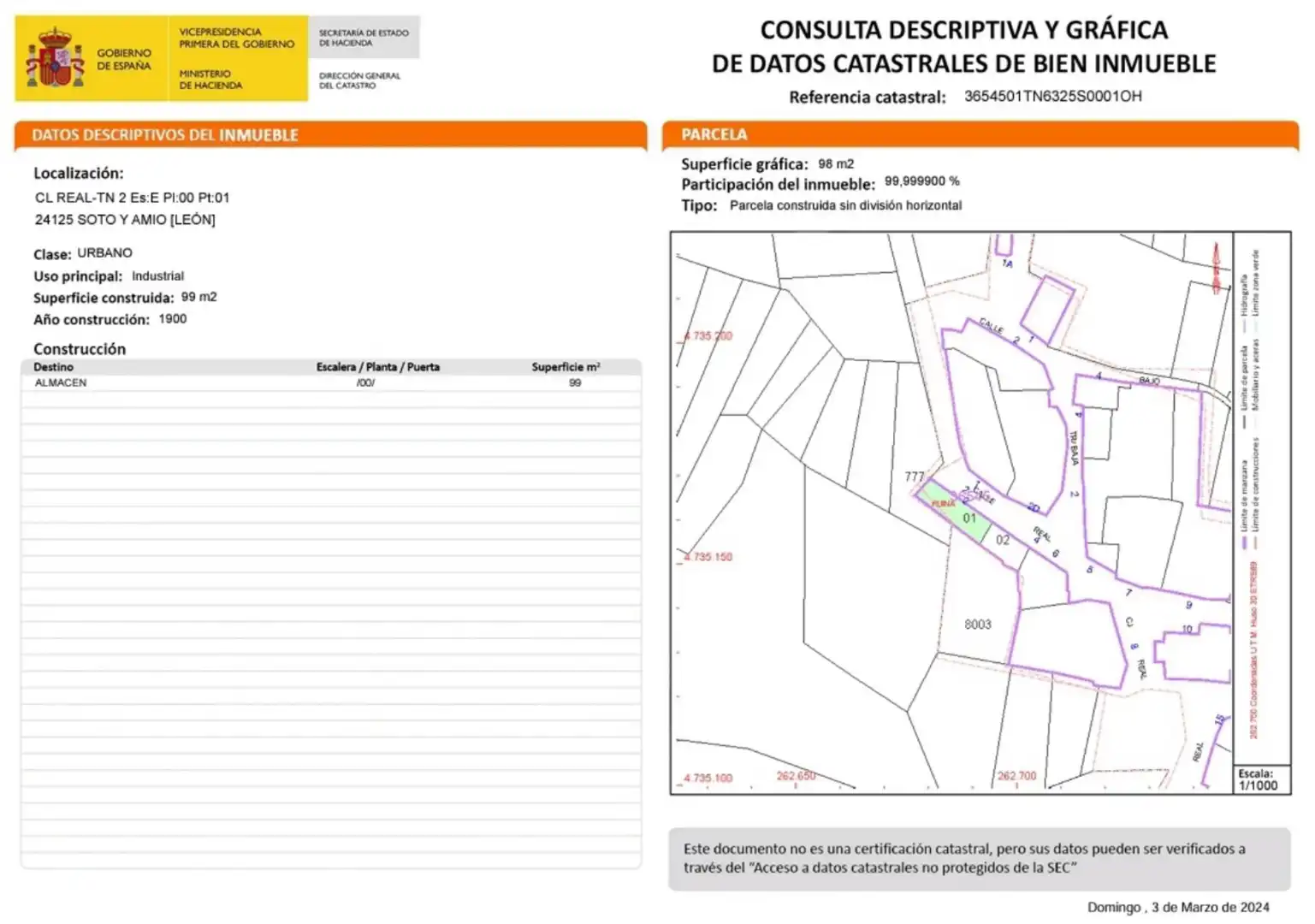 Finca rústica en venta en Calle Real, 5, Soto y Amío Finca rústica en venta en Soto y Amío