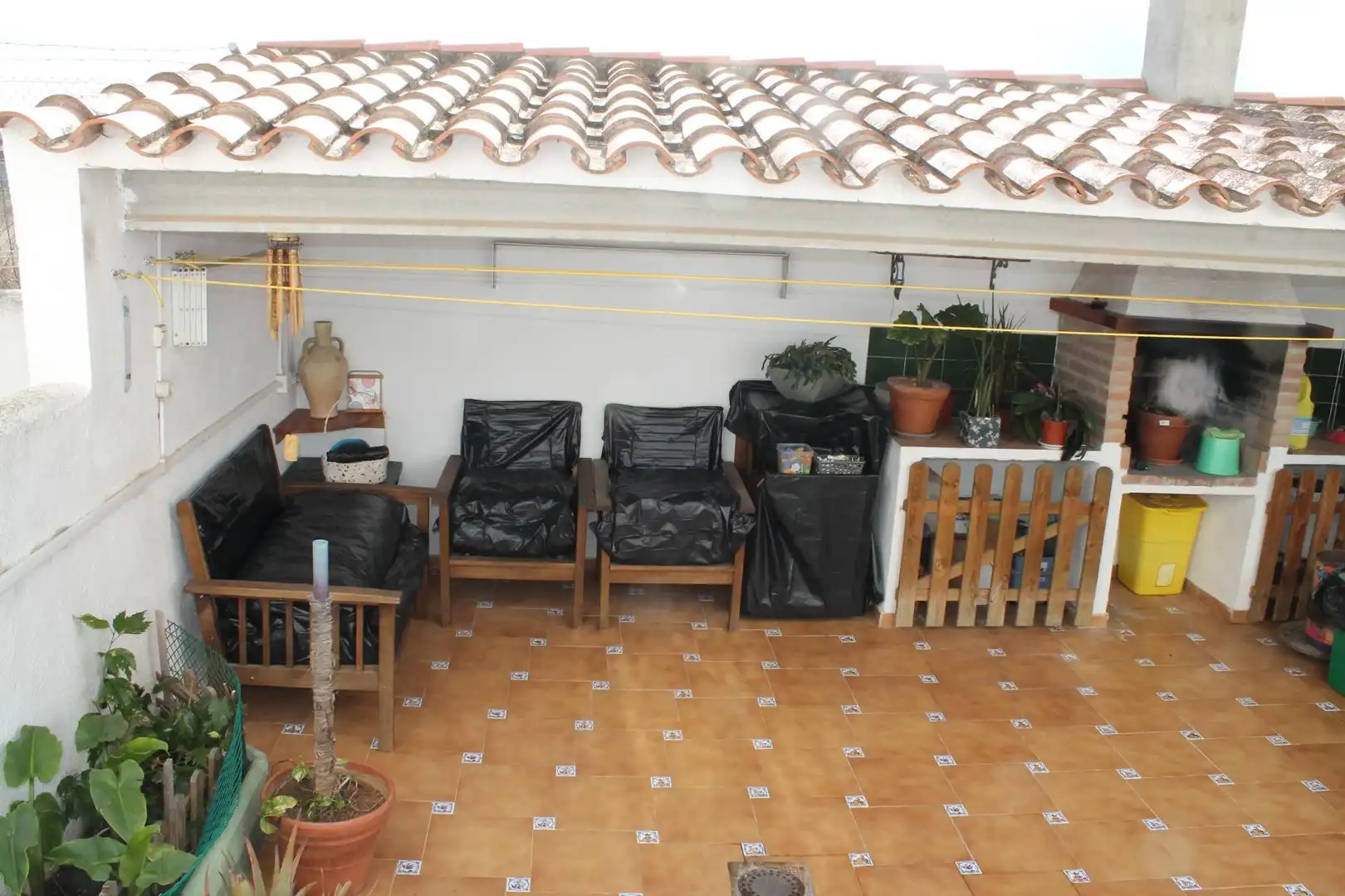 Detached homes for sale in Alcalà de Xivert pueblo Terrace of Detached homes for sale in Alcalà de Xivert with Air Conditioner