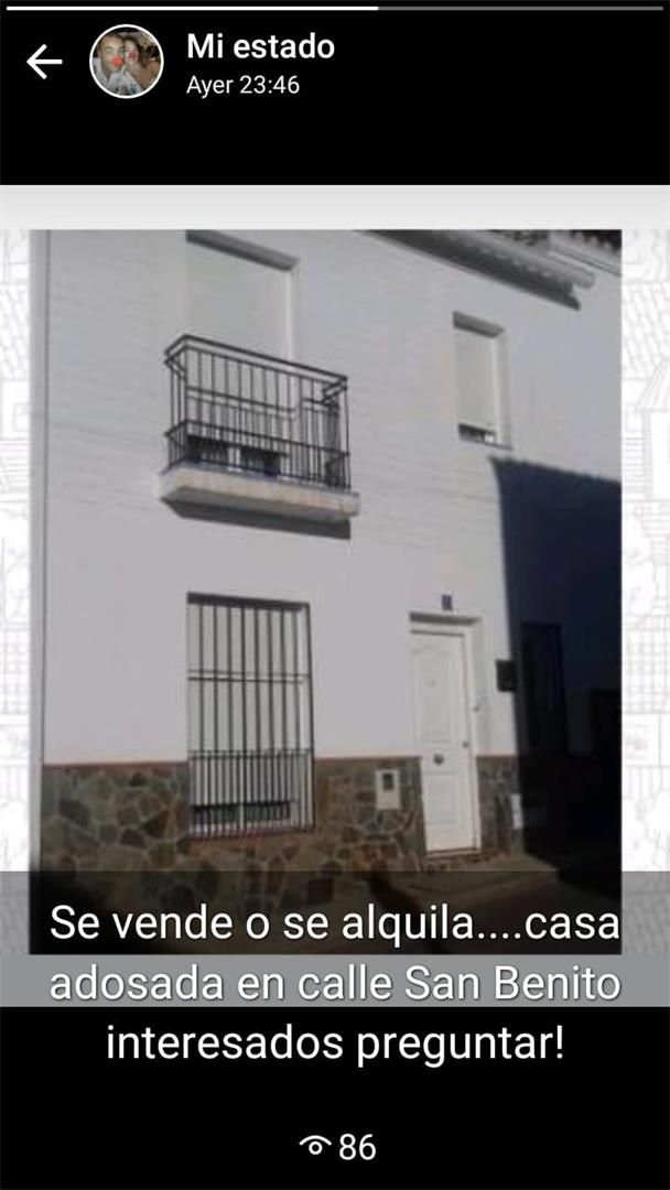 Vista exterior de Casa adosada en venda en Cabeza la Vaca amb Terrassa i Balcó
