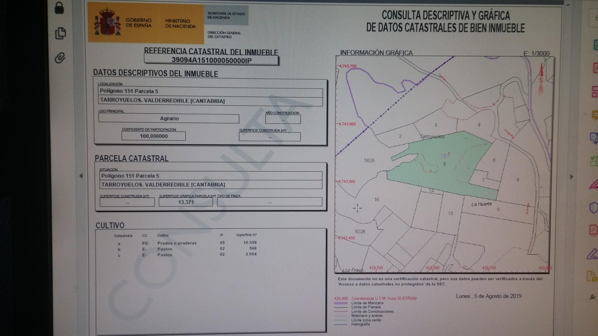 Exterior view of Non-constructible Land for sale in Valderredible