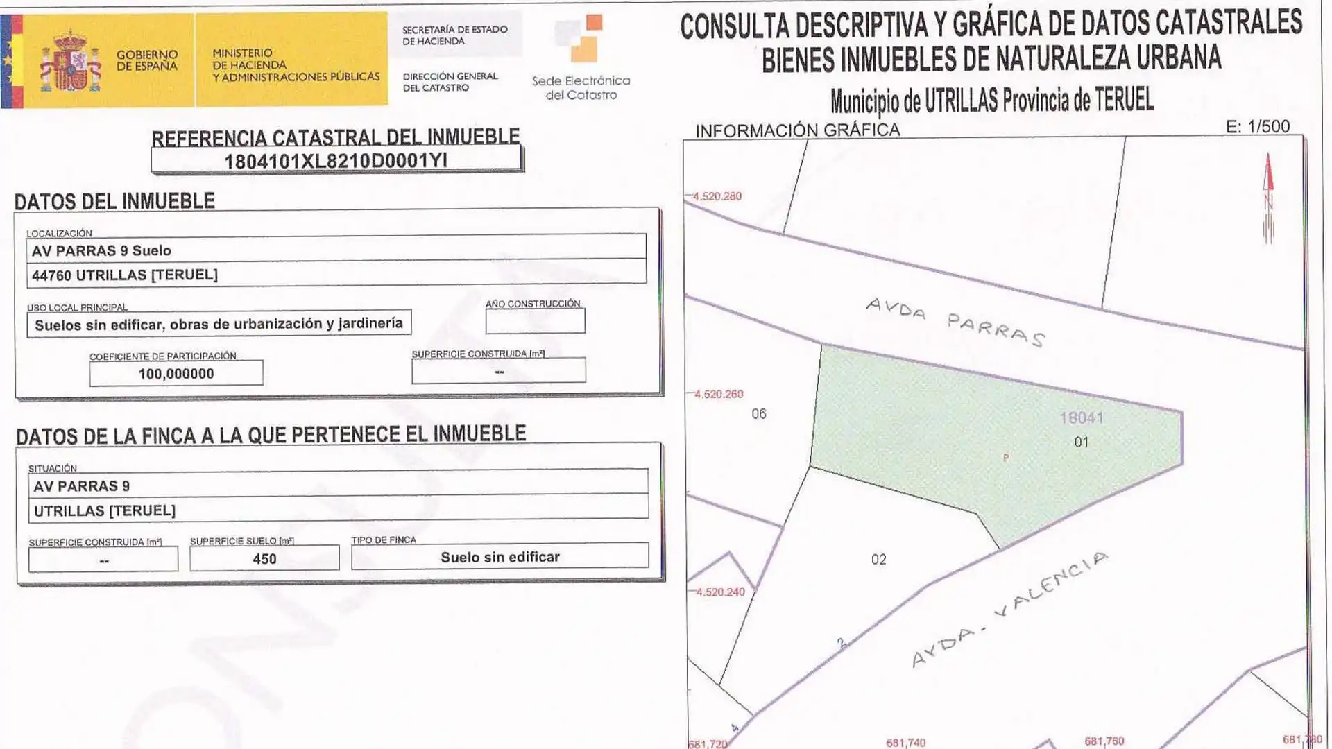 Terreno en venta en Utrillas