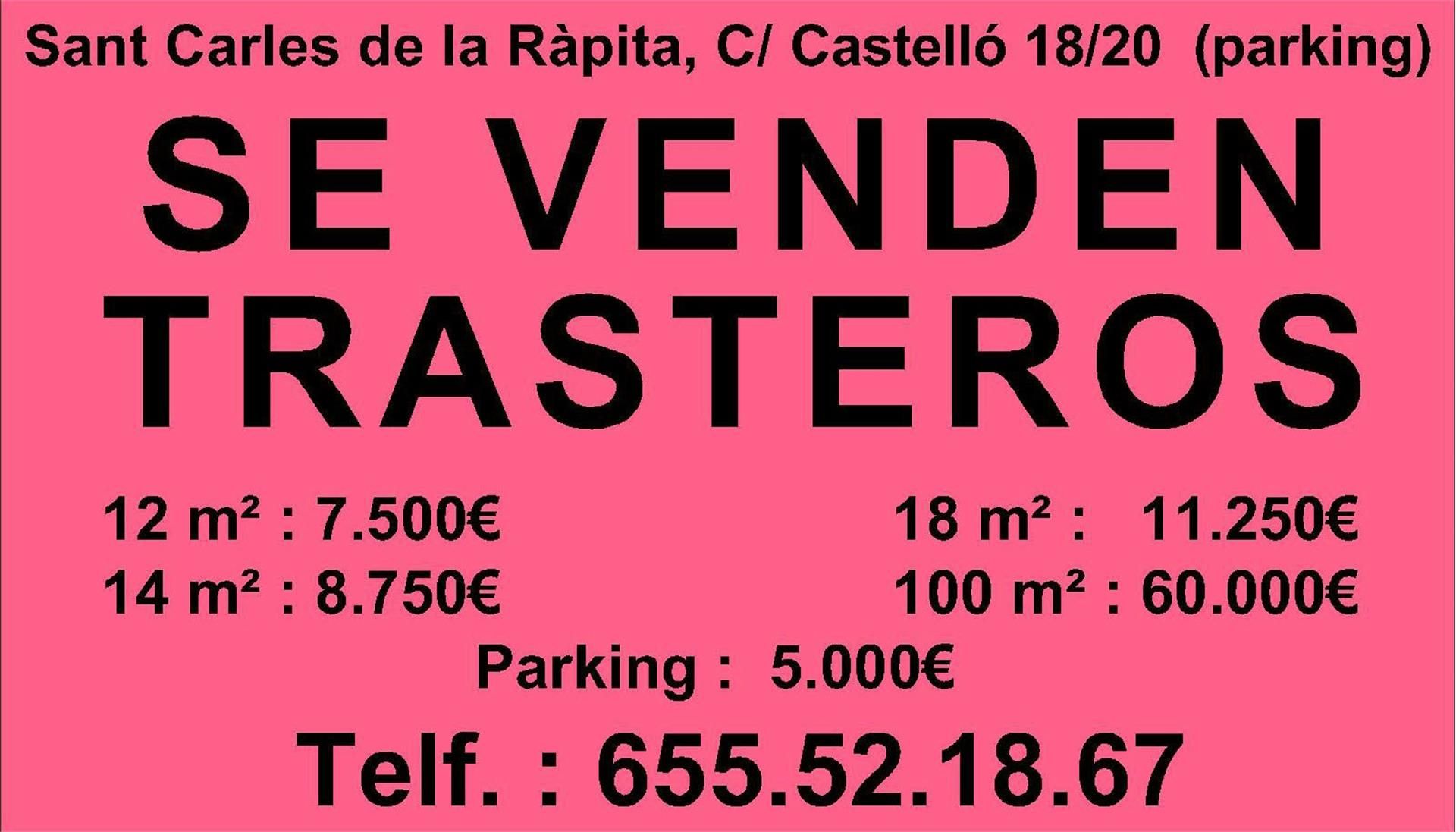 Aparcament de Traster en venda en Sant Carles de la Ràpita