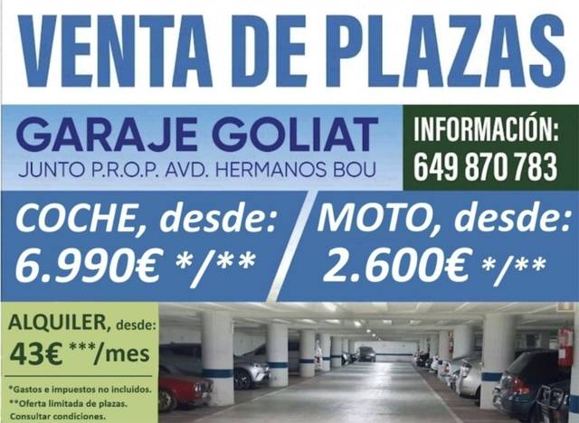 Garaje en Venta en Calle Pablo Iglesias, 4 en Zona Avenida del Mar