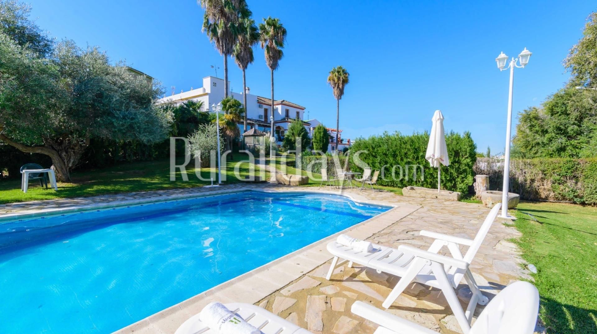 Exterior view of Country house for sale in Villamartín  with Air Conditioner, Terrace and Swimming Pool