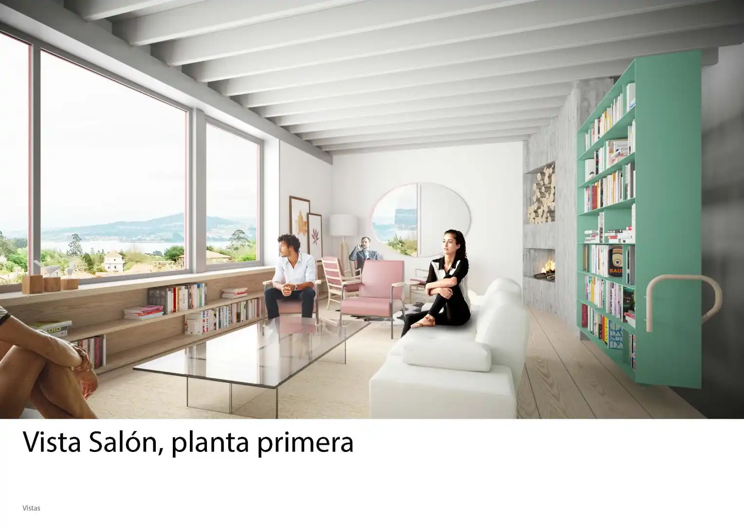 Sala de estar de Casa o chalet en venta en Bergondo con Terraza y Piscina