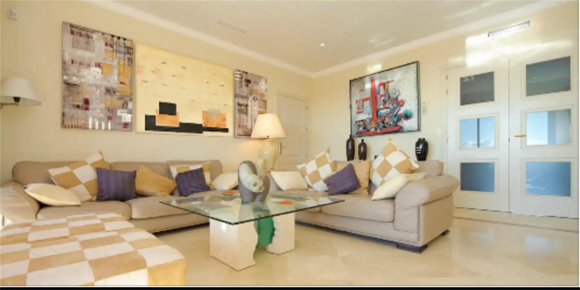 Living room of Attic for rent in Marbella  with Air Conditioner, Terrace and Swimming Pool