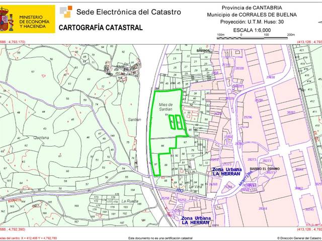 Terreno en Venta en Barrio Barros, 6 en Los Corrales de Buelna