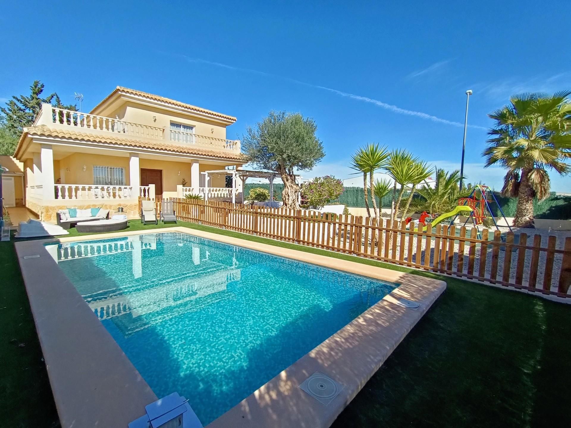 Swimming pool of House or chalet for sale in Fuente Álamo de Murcia  with Air Conditioner, Terrace and Swimming Pool