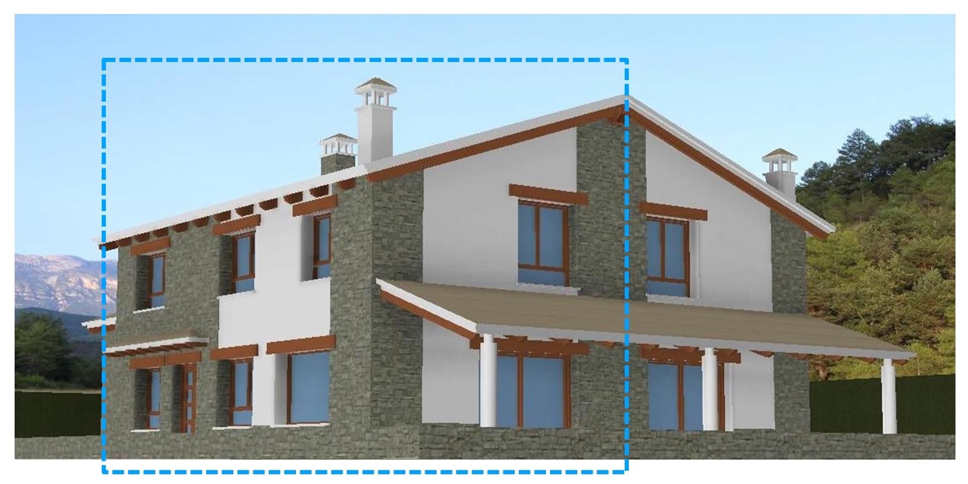 Exterior view of Single-family semi-detached for sale in Aínsa-Sobrarbe