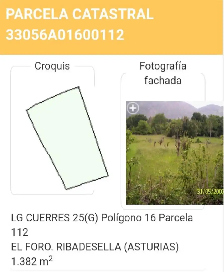 Terreno en venta en Ribadesella