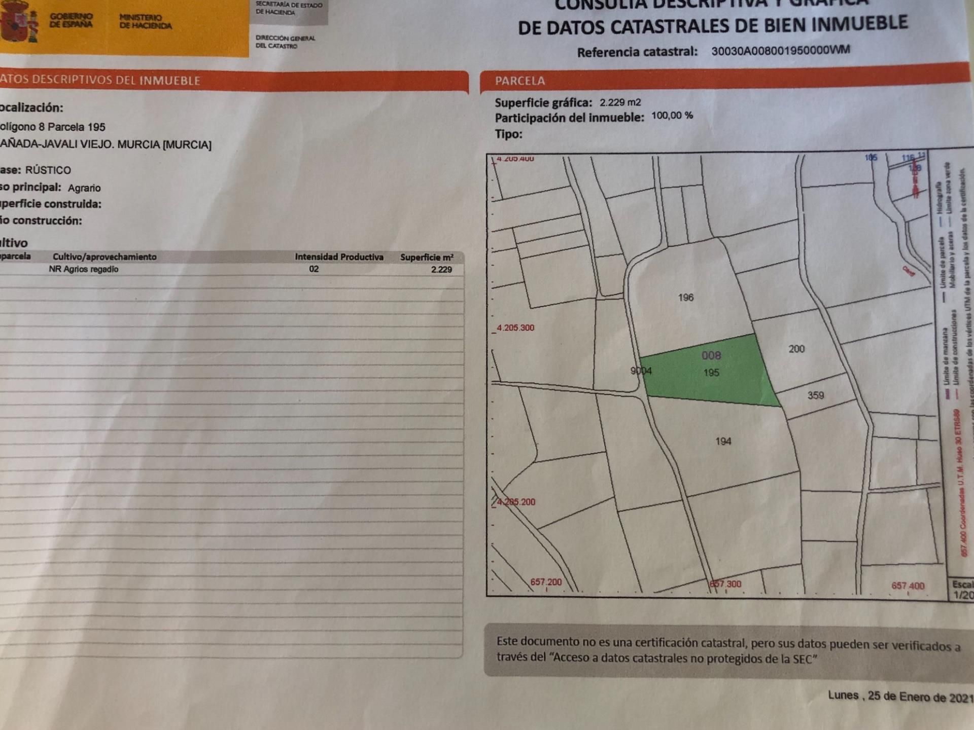 No Urbanitzable en venda en  Murcia Capital