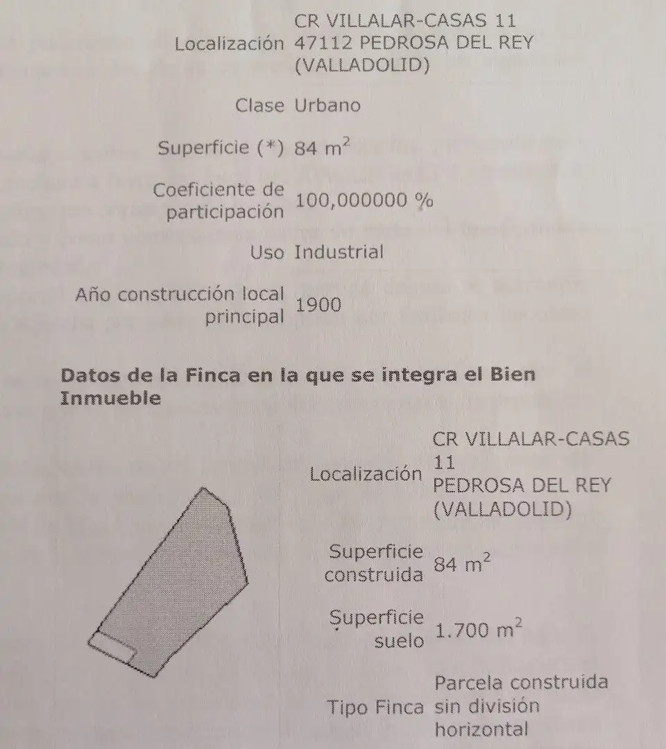 Terreno en venta en Pedrosa del Rey