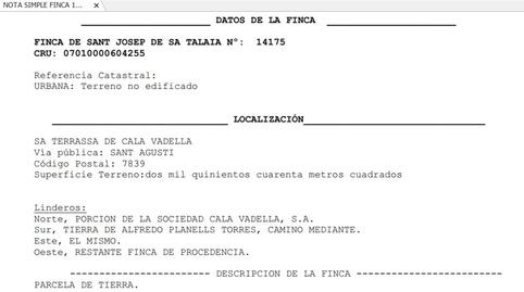 Foto 5 von Grundstücke zum Verkauf in Carrer Des Torrassí, 10, Cala Vedella - Cala Tarida, Sant Josep de sa Talaia