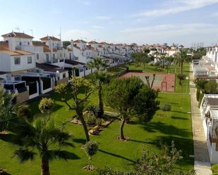 Exterior view of Single-family semi-detached to rent in El Portil  with Parquet flooring, Terrace and Furnished