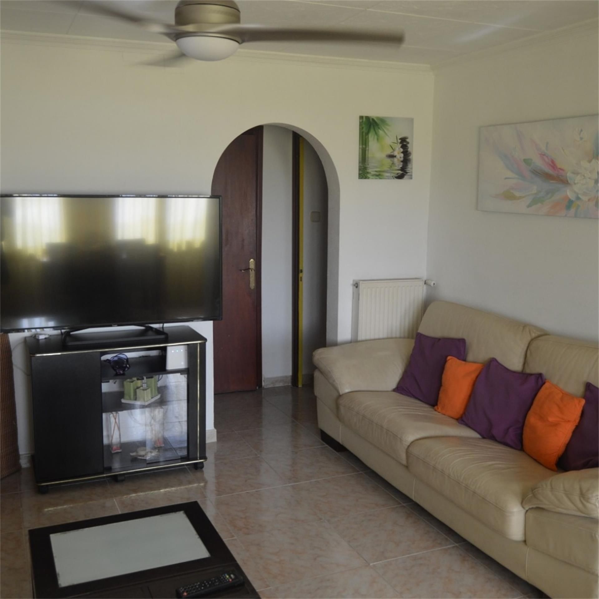 Living room of House or chalet for sale in Roses  with Air Conditioner and Terrace