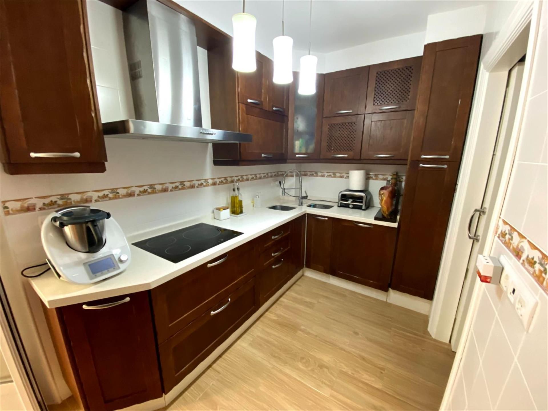 Kitchen of Flat for sale in Roquetas de Mar  with Air Conditioner, Heating and Terrace