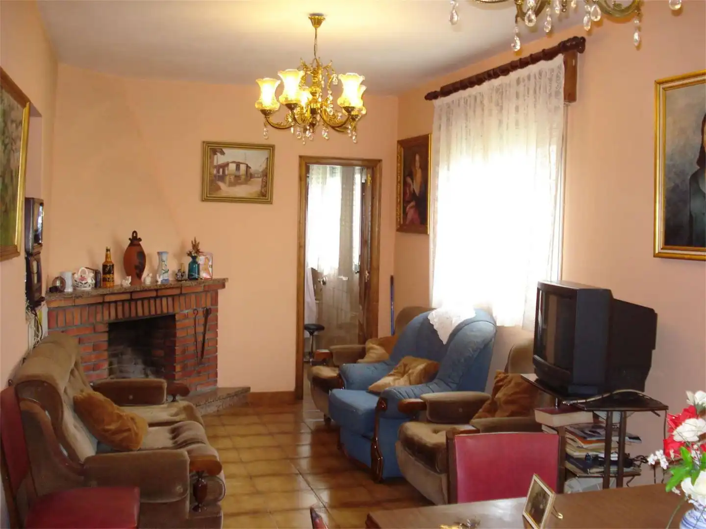 Sala d'estar de Casa adosada en venda en San Xoán de Río