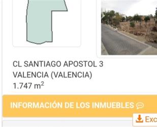 Exterior view of Land for sale in  Valencia Capital